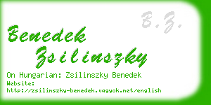 benedek zsilinszky business card